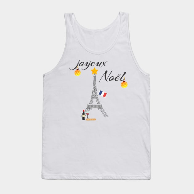 Joyeux Noel French Christmas Tank Top by TNMGRAPHICS